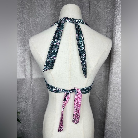 NEW Lucky Brand Women’s Multicolored Boho Paisley Print Bikini Set Sz S - Picture 5 of 12